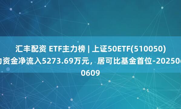 汇丰配资 ETF主力榜 | 上证50ETF(510050)主力资金净流入5273.69万元，居可比基金首位-20250609
