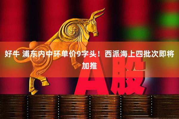 好牛 浦东内中环单价9字头！西派海上四批次即将加推