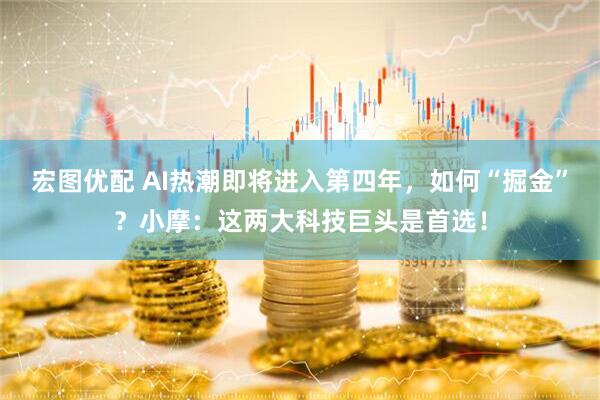 宏图优配 AI热潮即将进入第四年，如何“掘金”？小摩：这两大科技巨头是首选！