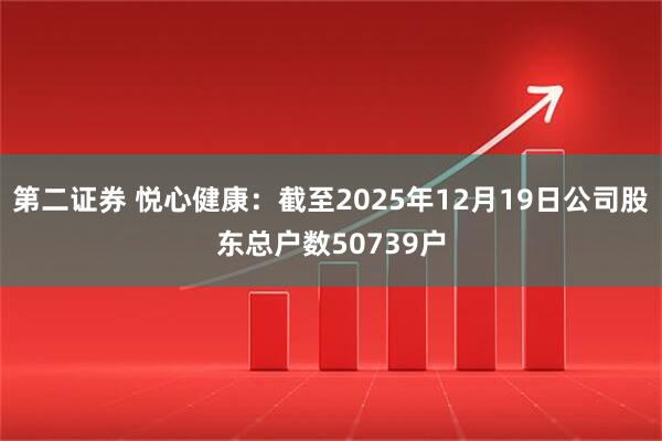 第二证券 悦心健康：截至2025年12月19日公司股东总户数50739户