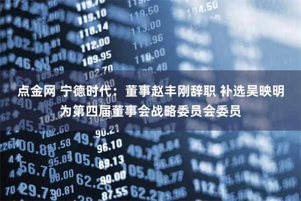 点金网 宁德时代：董事赵丰刚辞职 补选吴映明为第四届董事会战略委员会委员
